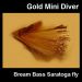 FLY - 4 Mini Diver Gold Flies